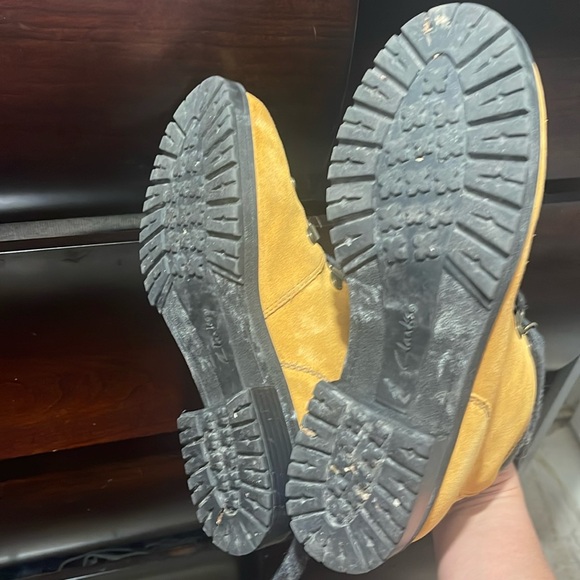 Clarks Faralyn Alpha Lace Up Hiking Suede Leather Boots - Picture 7 of 9